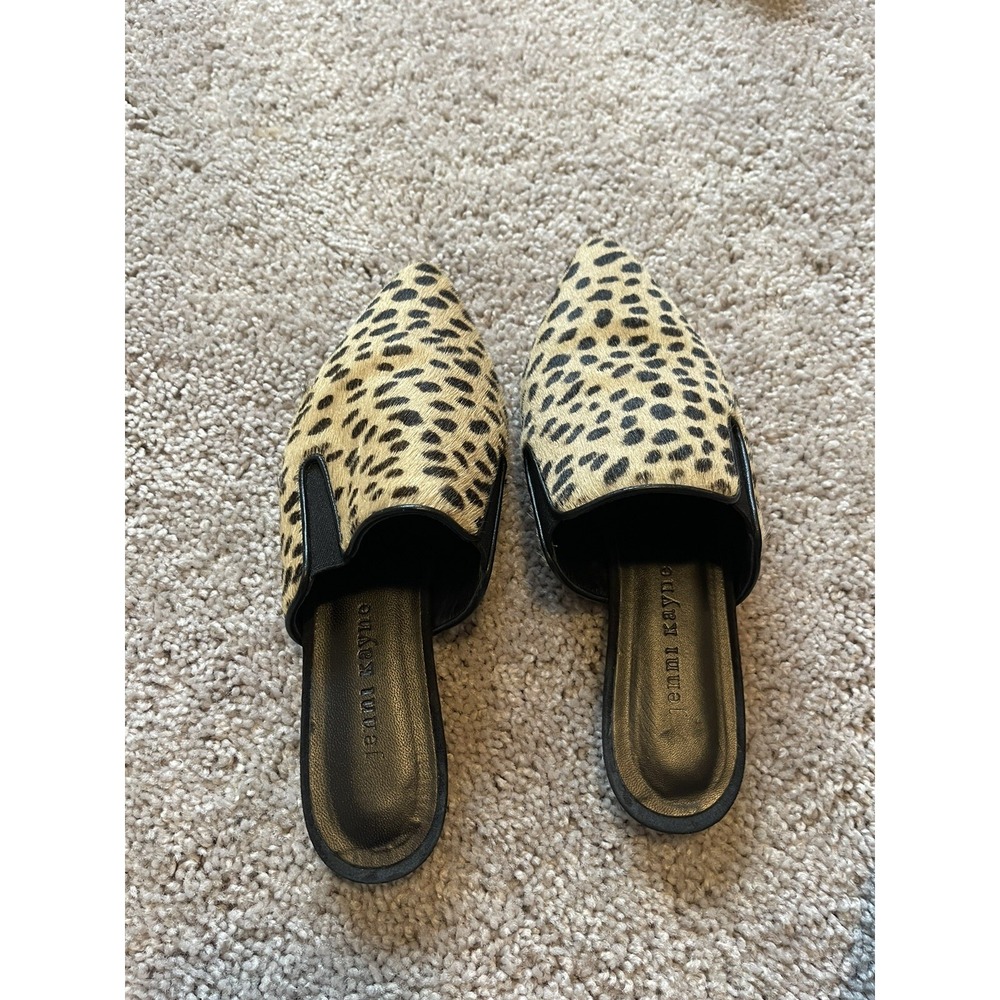 JENNI KAYNE Pony Hair Mule Cheetah Size EU 36 Slip On SZ 6‎ Pointed Toe - Picture 2 of 8